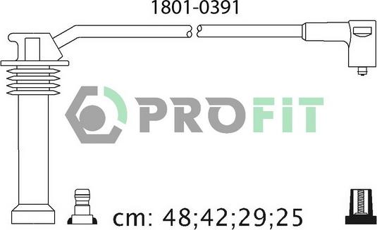 Profit 1801-0391 - Комплект проводов зажигания avtokuzovplus.com.ua