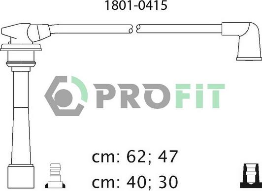 Profit 1801-0415 - Комплект проводів запалювання autocars.com.ua