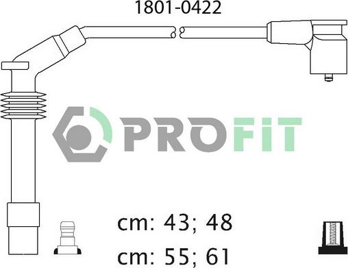 Profit 1801-0422 - Комплект проводов зажигания avtokuzovplus.com.ua