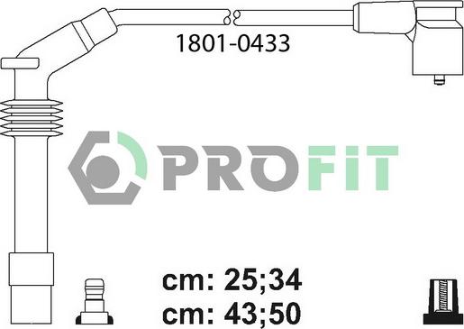 Profit 1801-0433 - Комплект проводов зажигания avtokuzovplus.com.ua