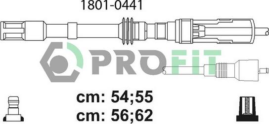 Profit 1801-0441 - Комплект проводів запалювання autocars.com.ua