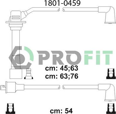 Profit 1801-0459 - Комплект проводів запалювання autocars.com.ua