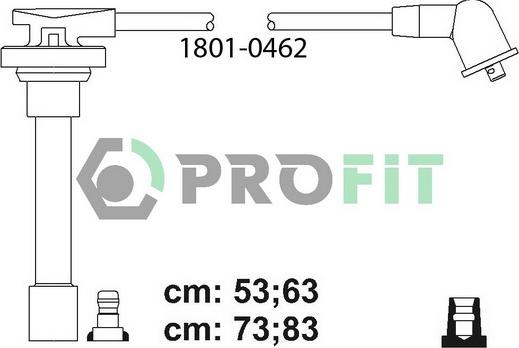 Profit 1801-0462 - Комплект проводів запалювання autocars.com.ua