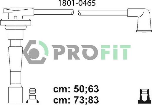 Profit 1801-0465 - Комплект проводів запалювання autocars.com.ua