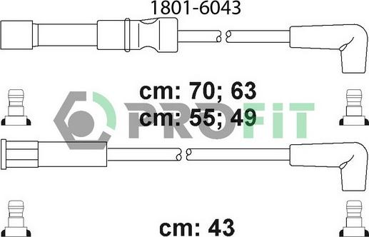 Profit 1801-6043 - Комплект проводов зажигания autodnr.net
