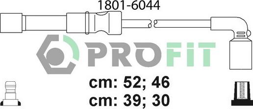 Profit 1801-6044 - Комплект проводів запалювання autocars.com.ua
