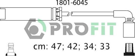 Profit 1801-6045 - Комплект проводів запалювання autocars.com.ua
