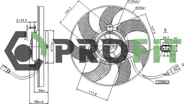Profit 1850-0012 - Вентилятор, охлаждение двигателя avtokuzovplus.com.ua