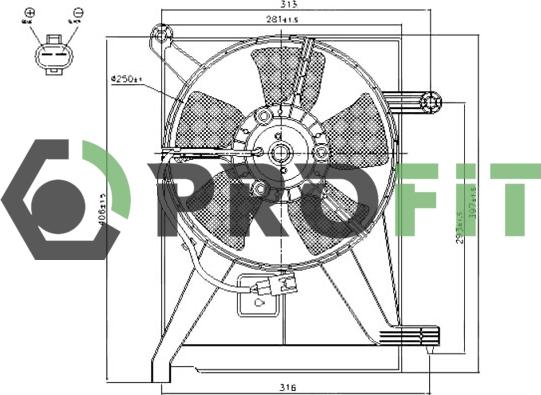 Profit 1850-0024 - Вентилятор, охлаждение двигателя autodnr.net