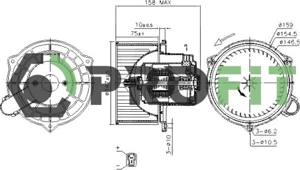 Profit 1860-0010 - Вентилятор салона autodnr.net