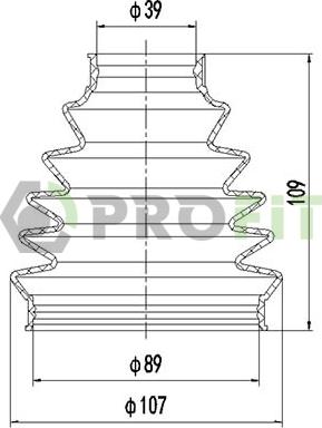 Profit 2710-0048 XLB - Пильник, приводний вал autocars.com.ua