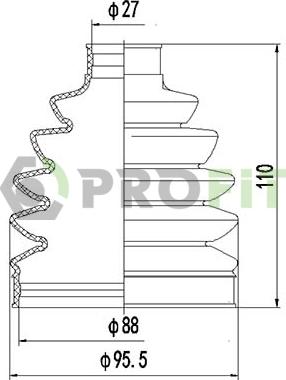 Profit 2710-0049 XLB - Пильник, приводний вал autocars.com.ua