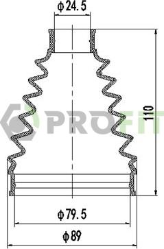 Profit 2710-0052 XLB - Пильник, приводний вал autocars.com.ua