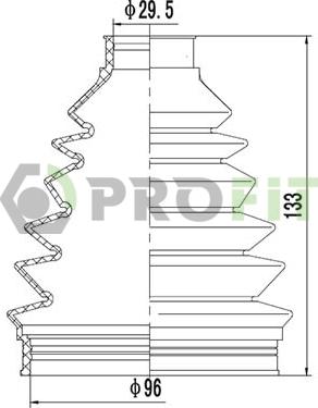 Profit 2710-0055 XLB - Пильник, приводний вал autocars.com.ua