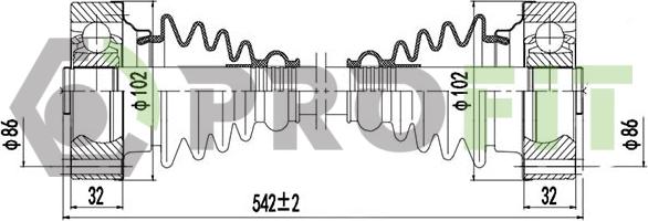 Profit 2730-0001 - Приводной вал avtokuzovplus.com.ua