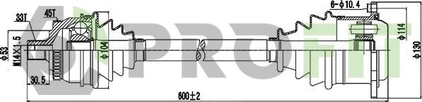Profit 2730-0201 - Приводной вал avtokuzovplus.com.ua