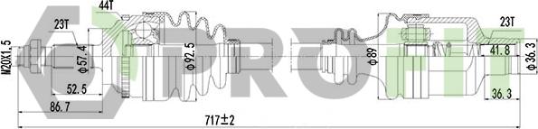 Profit 2730-0866 - Приводний вал autocars.com.ua