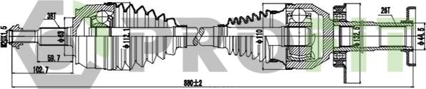 Profit 2730-1069 - Приводной вал avtokuzovplus.com.ua