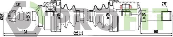 Profit 2730-1176 - Приводной вал avtokuzovplus.com.ua