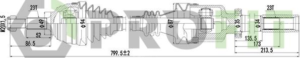 Profit 2730-1234 - Приводной вал avtokuzovplus.com.ua