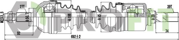 Profit 2730-1241 - Приводной вал avtokuzovplus.com.ua