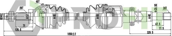 Profit 2730-3010 - Приводной вал avtokuzovplus.com.ua