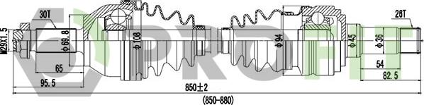 Profit 2730-3027 - Приводной вал avtokuzovplus.com.ua