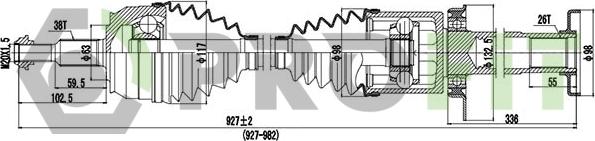 Profit 2730-3032 - Приводной вал avtokuzovplus.com.ua