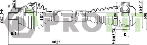 Profit 2730-3119 - Приводной вал autodnr.net