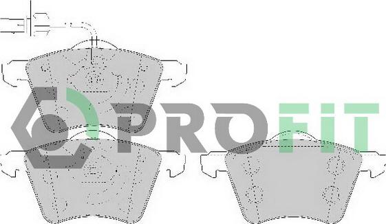 Profit 5000-1654 C - Гальмівні колодки, дискові гальма autocars.com.ua