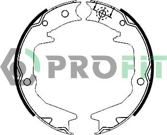 Profit 5001-0011 - Комплект гальм, барабанний механізм autocars.com.ua
