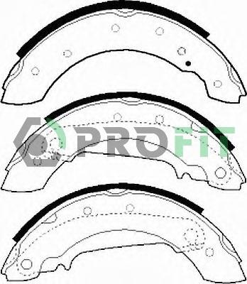 Profit 5001-0330 - Комплект гальм, барабанний механізм autocars.com.ua