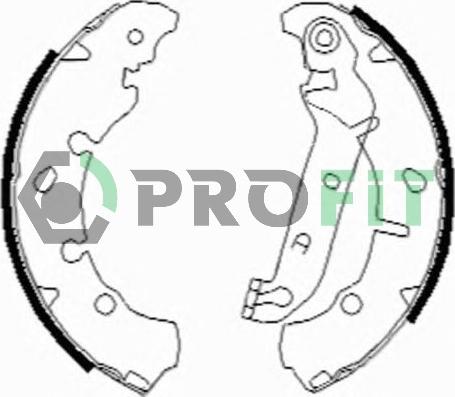 Profit 5001-0635 - Комплект гальм, барабанний механізм autocars.com.ua