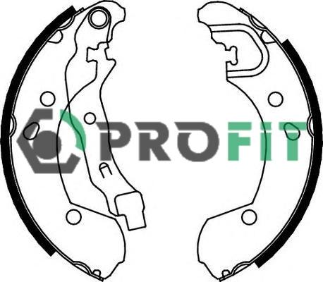 Profit 5001-0649 - Комплект гальм, барабанний механізм autocars.com.ua