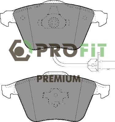 Profit 5005-1629 - Тормозные колодки, дисковые, комплект avtokuzovplus.com.ua