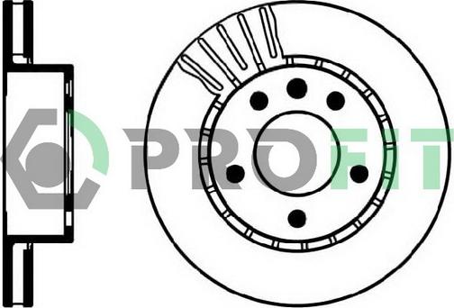 Profit 5010-0188 - Гальмівний диск autocars.com.ua