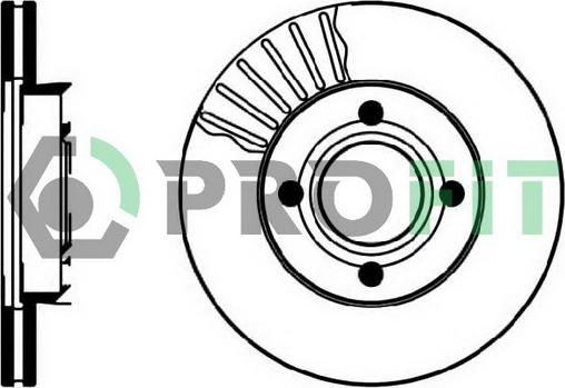 Profit 5010-0193 - Тормозной диск avtokuzovplus.com.ua