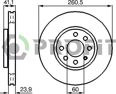 Profit 5010-1131 - Гальмівний диск autocars.com.ua