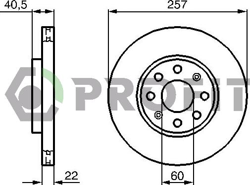 Profit 5010-1304 - Гальмівний диск autocars.com.ua