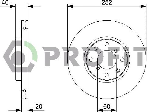 Profit 5010-1520 - Гальмівний диск autocars.com.ua