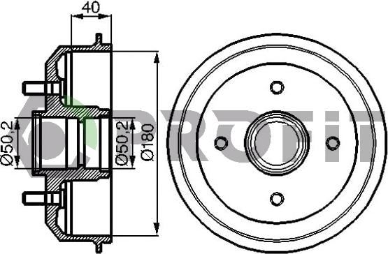 Profit 5020-0022 - Гальмівний барабан autocars.com.ua