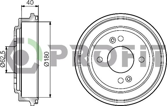 Profit 5020-0042 - Гальмівний барабан autocars.com.ua