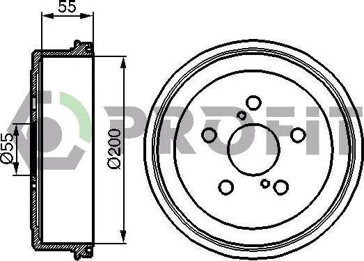 Profit 5020-0085 - Тормозной барабан autodnr.net