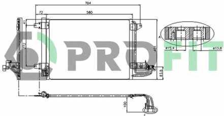 Profit 9558C1 - Конденсатор кондиционера avtokuzovplus.com.ua