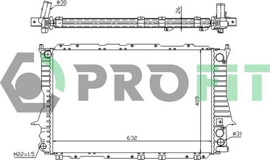 Profit PR 0012A3 - Радиатор, охлаждение двигателя avtokuzovplus.com.ua