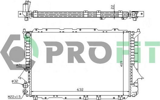 Profit PR 0014A4 - Радиатор, охлаждение двигателя avtokuzovplus.com.ua