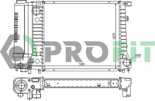 Profit PR 0054A2 - Радиатор, охлаждение двигателя autodnr.net