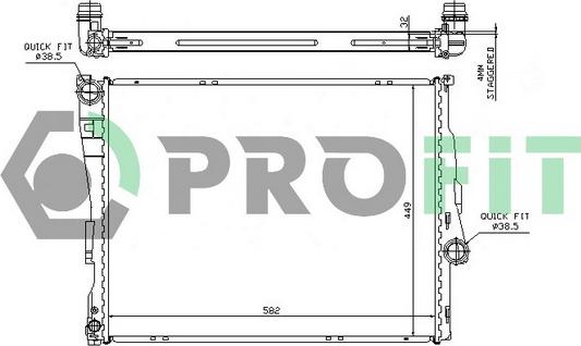 Profit PR 0054A3 - Радиатор, охлаждение двигателя avtokuzovplus.com.ua