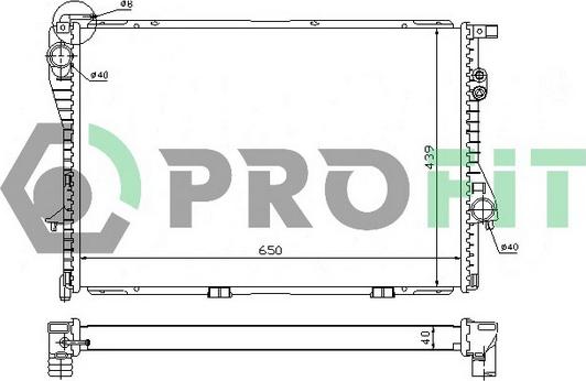 Profit PR 0070A2 - Радіатор, охолодження двигуна autocars.com.ua