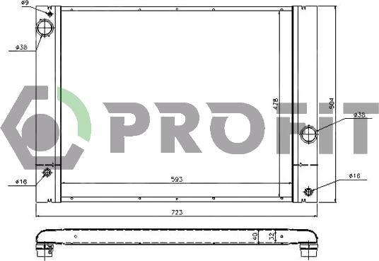 Profit PR 0071A4 - Радиатор, охлаждение двигателя avtokuzovplus.com.ua